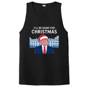 ILl Be Home For Christmas Santa Trump Xmas Pajamas PosiCharge Competitor Tank