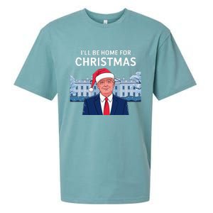 ILl Be Home For Christmas Santa Trump Xmas Pajamas Sueded Cloud Jersey T-Shirt