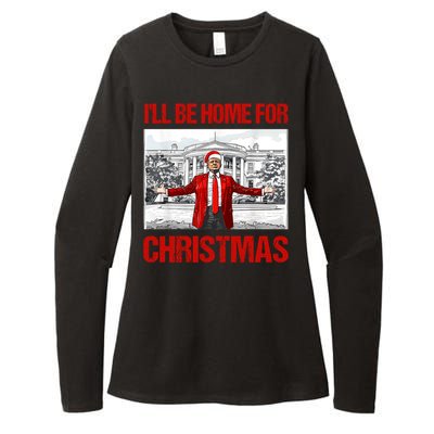 ILl Be Home For Christmas Santa Funny Xmas Pajamas Great Gift Womens CVC Long Sleeve Shirt