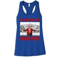 ILl Be Home For Christmas Santa Funny Xmas Pajamas Great Gift Women's Racerback Tank