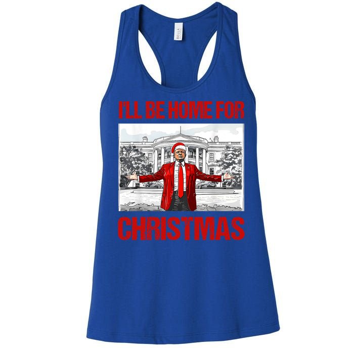 ILl Be Home For Christmas Santa Funny Xmas Pajamas Great Gift Women's Racerback Tank