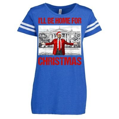 ILl Be Home For Christmas Santa Funny Xmas Pajamas Great Gift Enza Ladies Jersey Football T-Shirt