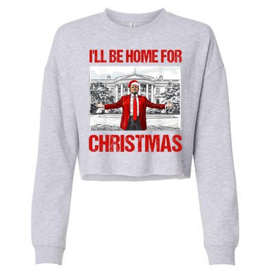 ILl Be Home For Christmas Santa Funny Xmas Pajamas Great Gift Cropped Pullover Crew