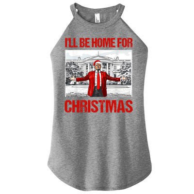 ILl Be Home For Christmas Santa Funny Xmas Pajamas Great Gift Women's Perfect Tri Rocker Tank