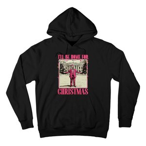 ILl Be Home For Christmas Santa Funny Trump Xmas Pajamas Hoodie