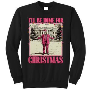 ILl Be Home For Christmas Santa Funny Trump Xmas Pajamas Sweatshirt