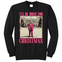 ILl Be Home For Christmas Santa Funny Trump Xmas Pajamas Sweatshirt