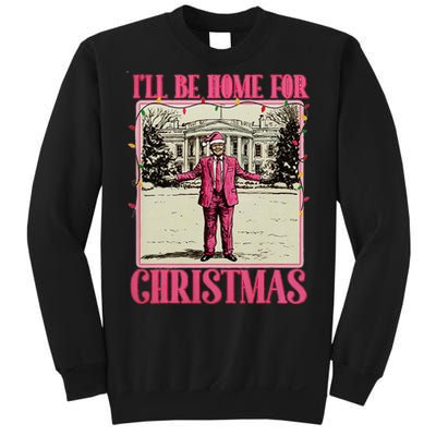 ILl Be Home For Christmas Santa Funny Trump Xmas Pajamas Sweatshirt