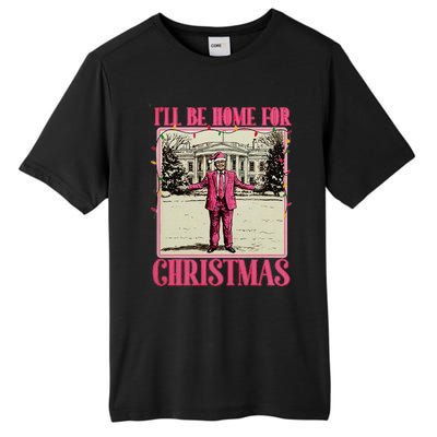 ILl Be Home For Christmas Santa Funny Trump Xmas Pajamas Tall Fusion ChromaSoft Performance T-Shirt