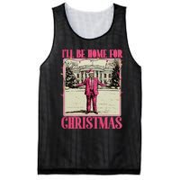 ILl Be Home For Christmas Santa Funny Trump Xmas Pajamas Mesh Reversible Basketball Jersey Tank