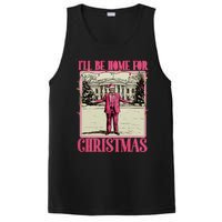 ILl Be Home For Christmas Santa Funny Trump Xmas Pajamas PosiCharge Competitor Tank