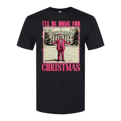 ILl Be Home For Christmas Santa Funny Trump Xmas Pajamas Softstyle CVC T-Shirt