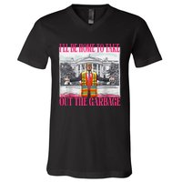 ILl Be Home To Take Out The Garbage Funny Garbage For Trump V-Neck T-Shirt