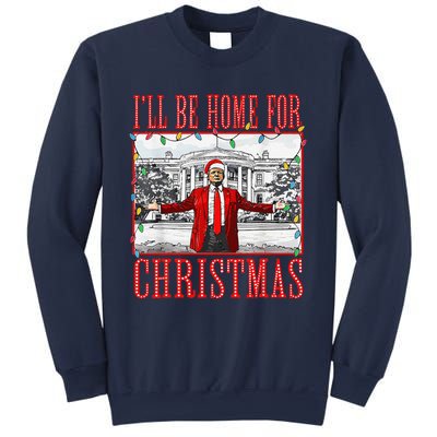 ILl Be Home For Christmas Santa Funny Trump Xmas Pajamas Sweatshirt