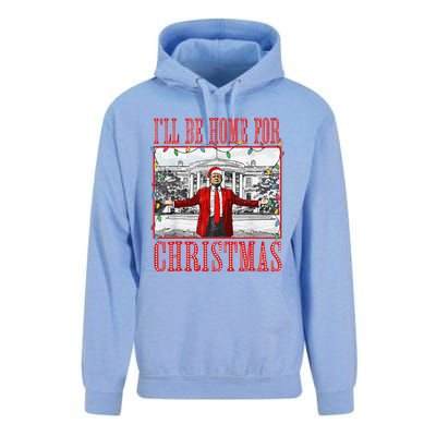 ILl Be Home For Christmas Santa Funny Trump Xmas Pajamas Unisex Surf Hoodie