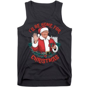 ILl Be Home For Christmas Trump Santa Ugly Pajamas Humor Tank Top