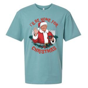 ILl Be Home For Christmas Trump Santa Ugly Pajamas Humor Sueded Cloud Jersey T-Shirt