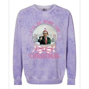 ILl Be Home For Christmas Trump Xmas 2024 Colorblast Crewneck Sweatshirt