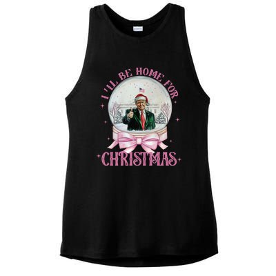 ILl Be Home For Christmas Trump Xmas 2024 Ladies PosiCharge Tri-Blend Wicking Tank