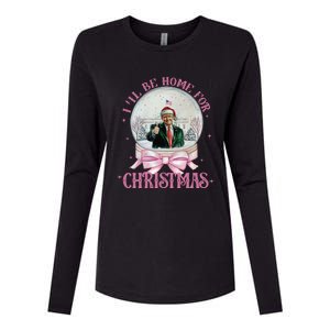 ILl Be Home For Christmas Trump Xmas 2024 Womens Cotton Relaxed Long Sleeve T-Shirt