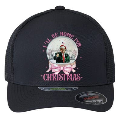 ILl Be Home For Christmas Trump Xmas 2024 Flexfit Unipanel Trucker Cap