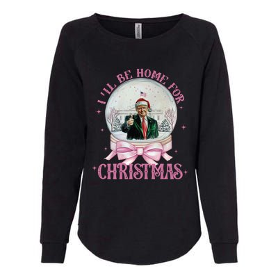 ILl Be Home For Christmas Trump Xmas 2024 Womens California Wash Sweatshirt