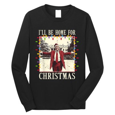 ILl Be Home For Christmas 2024 Family Xmas Pajamas Matching Long Sleeve Shirt