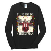 ILl Be Home For Christmas 2024 Family Xmas Pajamas Matching Tall Long Sleeve T-Shirt