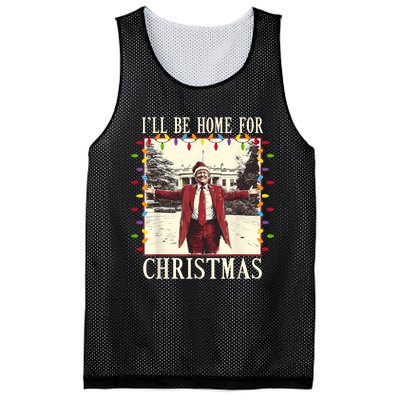 ILl Be Home For Christmas 2024 Family Xmas Pajamas Matching Mesh Reversible Basketball Jersey Tank