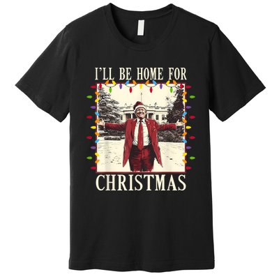 ILl Be Home For Christmas 2024 Family Xmas Pajamas Matching Premium T-Shirt