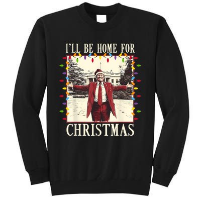 ILl Be Home For Christmas 2024 Family Xmas Pajamas Matching Tall Sweatshirt