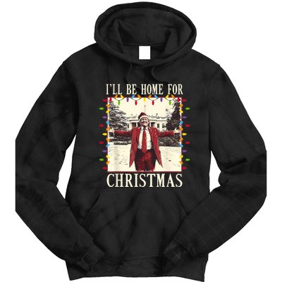 ILl Be Home For Christmas 2024 Family Xmas Pajamas Matching Tie Dye Hoodie