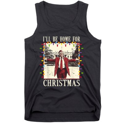 ILl Be Home For Christmas 2024 Family Xmas Pajamas Matching Tank Top