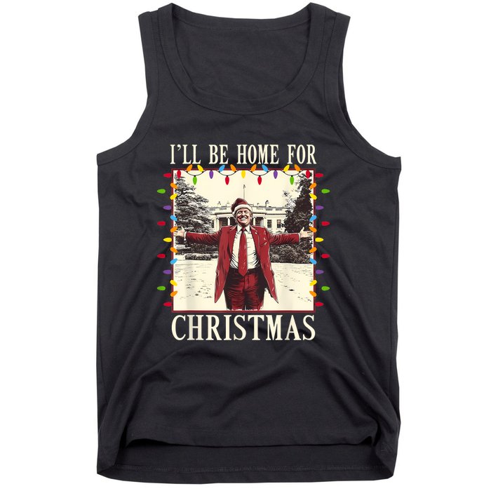 ILl Be Home For Christmas 2024 Family Xmas Pajamas Matching Tank Top