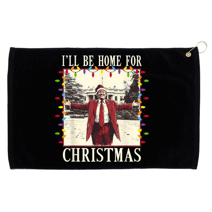 ILl Be Home For Christmas 2024 Family Xmas Pajamas Matching Grommeted Golf Towel