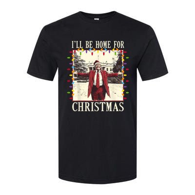 ILl Be Home For Christmas 2024 Family Xmas Pajamas Matching Softstyle CVC T-Shirt