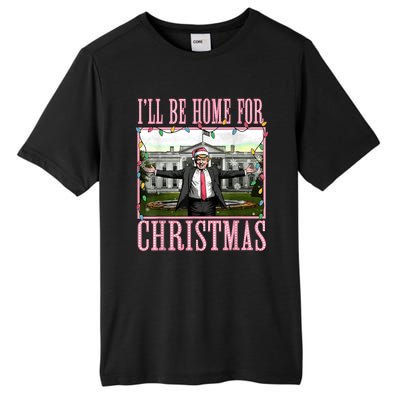 Ill Be Home For Christmas Funny Santa Claus Trump 2024 Tall Fusion ChromaSoft Performance T-Shirt