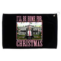 Ill Be Home For Christmas Funny Santa Claus Trump 2024 Grommeted Golf Towel