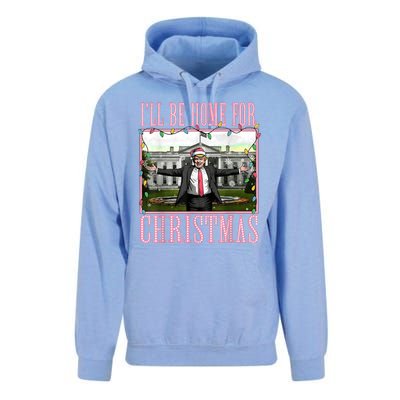 Ill Be Home For Christmas Funny Santa Claus Trump 2024 Unisex Surf Hoodie