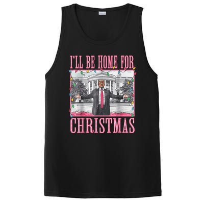 Ill Be Home For Christmas Santa Funny Trump Xmas Pajamas PosiCharge Competitor Tank