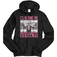 Ill Be Home For Christmas Santa Funny Trump Xmas Pajamas Tie Dye Hoodie