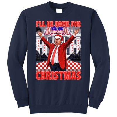 Ill Be Home For Christmas Santa Funny Trump Xmas Pajamas Tall Sweatshirt