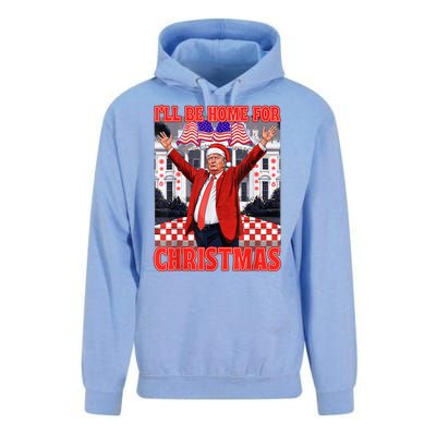 Ill Be Home For Christmas Santa Funny Trump Xmas Pajamas Unisex Surf Hoodie