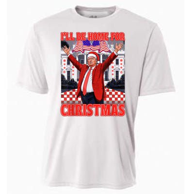 Ill Be Home For Christmas Santa Funny Trump Xmas Pajamas Cooling Performance Crew T-Shirt