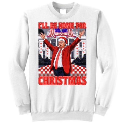 Ill Be Home For Christmas Santa Funny Trump Xmas Pajamas Sweatshirt