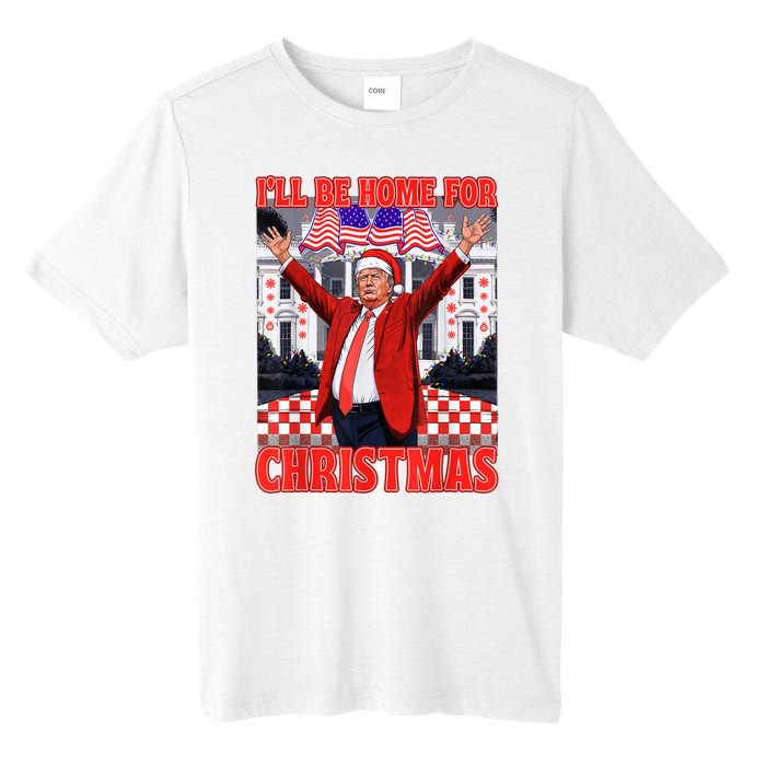 Ill Be Home For Christmas Santa Funny Trump Xmas Pajamas Tall Fusion ChromaSoft Performance T-Shirt