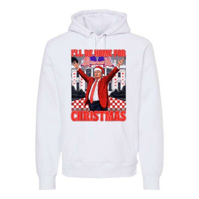 Ill Be Home For Christmas Santa Funny Trump Xmas Pajamas Premium Hoodie