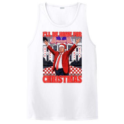 Ill Be Home For Christmas Santa Funny Trump Xmas Pajamas PosiCharge Competitor Tank