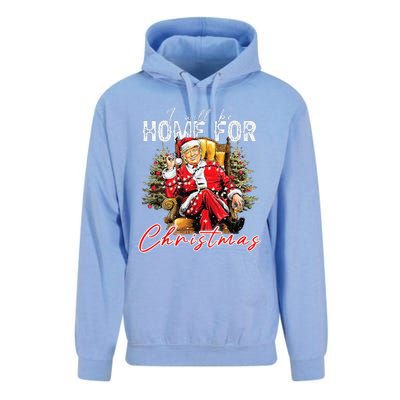 ILl Be Home For Christmas Funny Santa Trump Xmas Pajamas Unisex Surf Hoodie