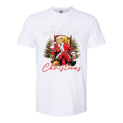 ILl Be Home For Christmas Funny Santa Trump Xmas Pajamas Softstyle CVC T-Shirt